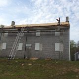 Apponagansett Meeting House roof installation